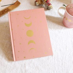 carnet de note Phases de Lune rose